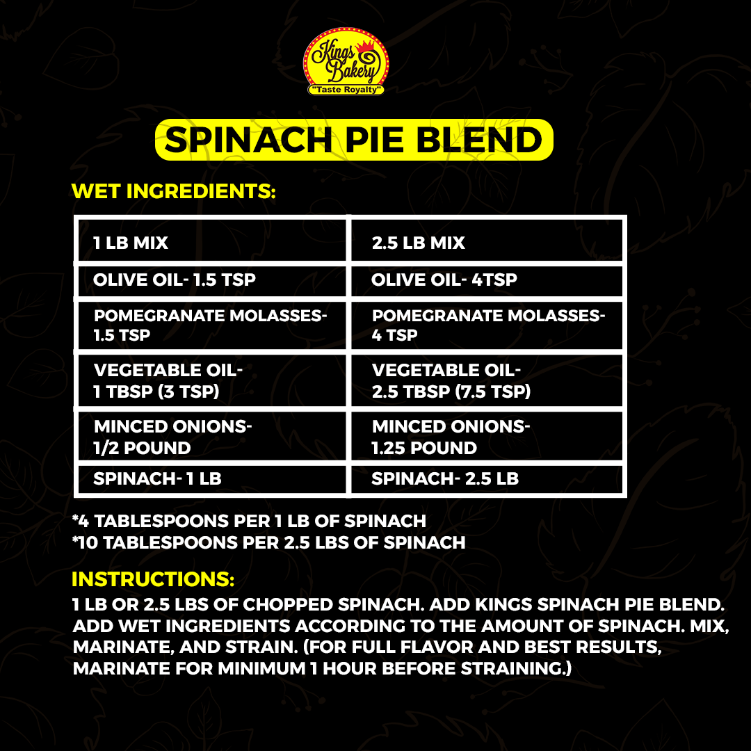 Kings Spinach Pie Mix