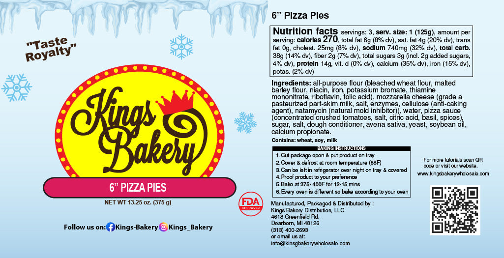 6” Frozen Pizza Manaeesh—Flatbread Pizza (3pcs)